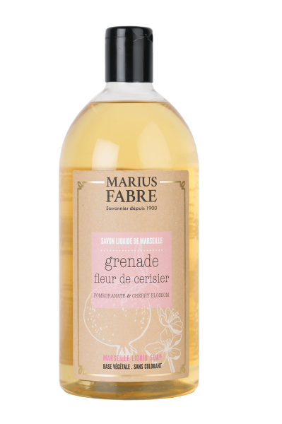 Marius Fabre 1 L Flüssigseife Kirschblüte / Granatapfel - Cerise / Grenade