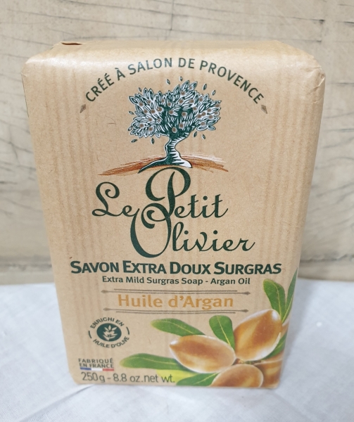 Le Petit Olivier 2 x 250 g Savon extra doux Surgras Huile d'Argan, extra mild, mit Arganöl