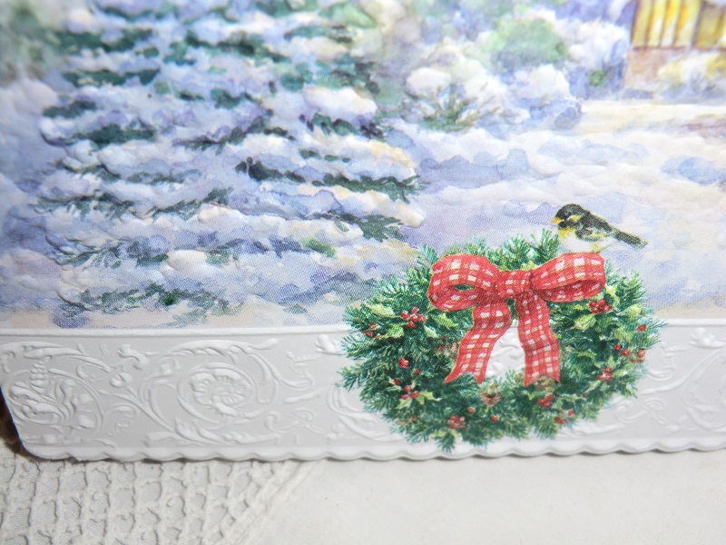 Wilson Briefkarte Prägekarte Grußkarte Weihnacht Christmas Winter Schnee WM4 C 