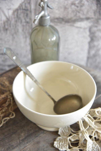 Jeanne d´arc living Bowl Schüssel Rund Creme Porzellan Shabby Vintage Küche 15cm