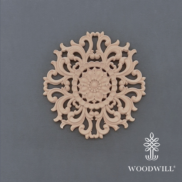 Woodwill Holzornament, flexibel und biegsam, 802082, 14,5x14,5, Vintage Paint
