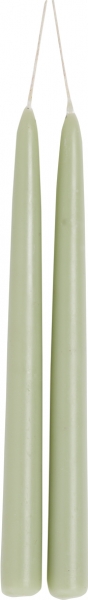IHR 1 Paar Zwillingskerzen salbei mattgrün, 240 mm, Spitzkerzen, Leuchterkerze